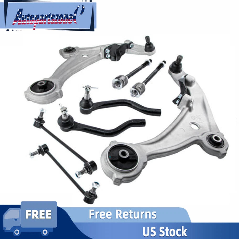Set of 8 Suspension Kits Control Arms Tie Rod Sway Bar for Nissan Altima (2007–2013)