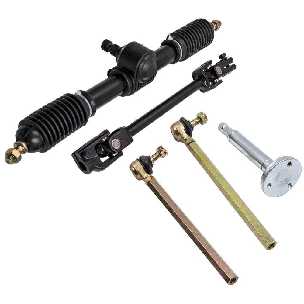 Steering Wheel Parts Tie Rod Rack Adjustable Shaft Set for 110cc Go Kart (2023–2024)