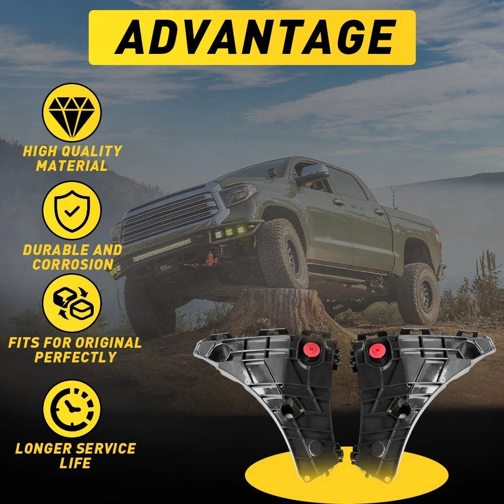 Pair Front Bumper Bracket Black for Toyota Tundra (2014–2021) 52116-0C110