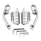 Chrome Highway Foot Pegs for Harley (1 1/4" Engine Guard Mounts)