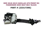 Front Right Seat Belt for Cadillac ATS (2018–2019) BLACK 23317396