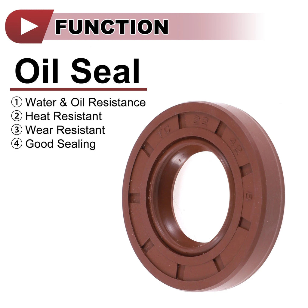 2X Oil Seal Rotary Shaft Seal for Various Models (22x42x8mm)