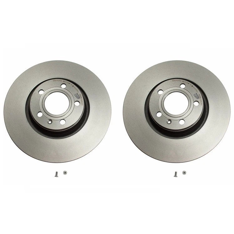 Set of 2 Brembo 321mm UV Coated Front Disc Brake Rotors for Audi A6 Quattro
