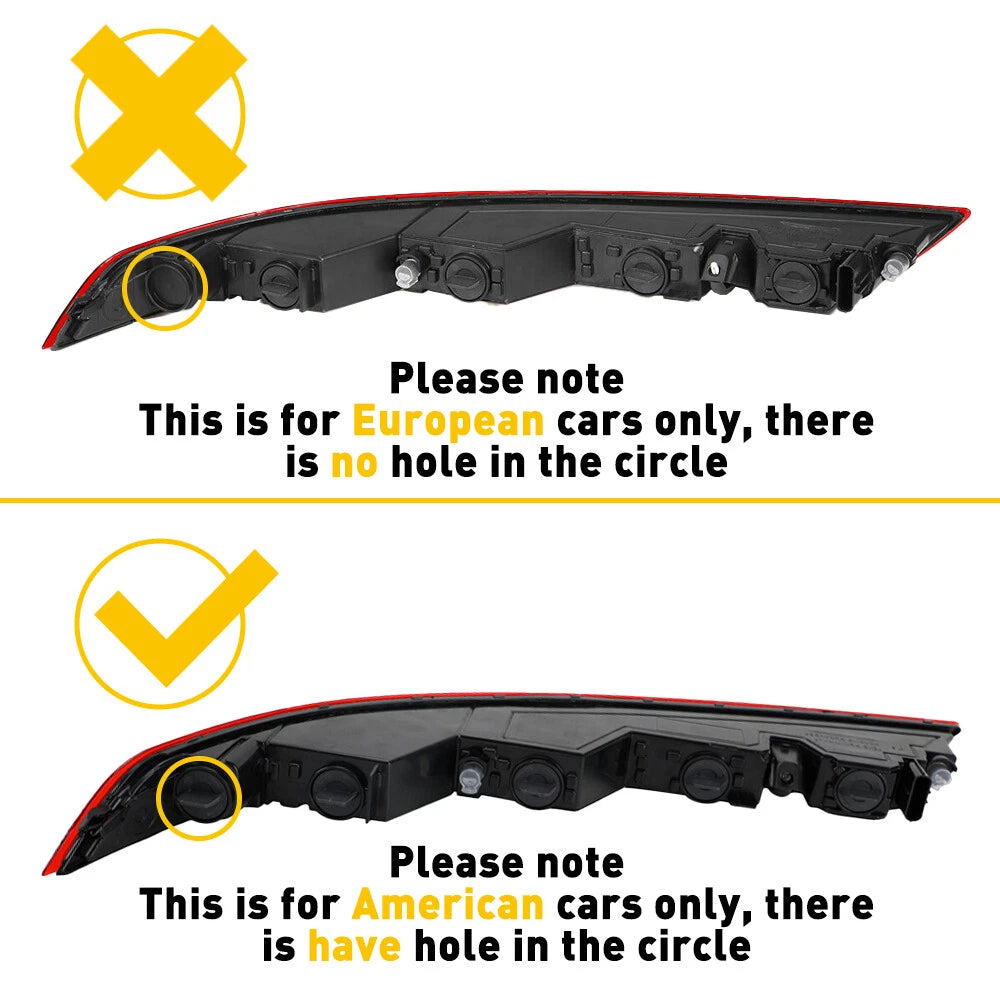 Set of 6 Black Pillar Posts for VW Passat Sedan (2011–2019)