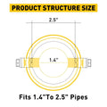 Exhaust Pipe Tip for Car (Stainless Steel, Round, Burnt)