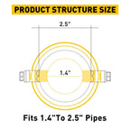 Exhaust Pipe Tip for Car (Stainless Steel, Round, Burnt)