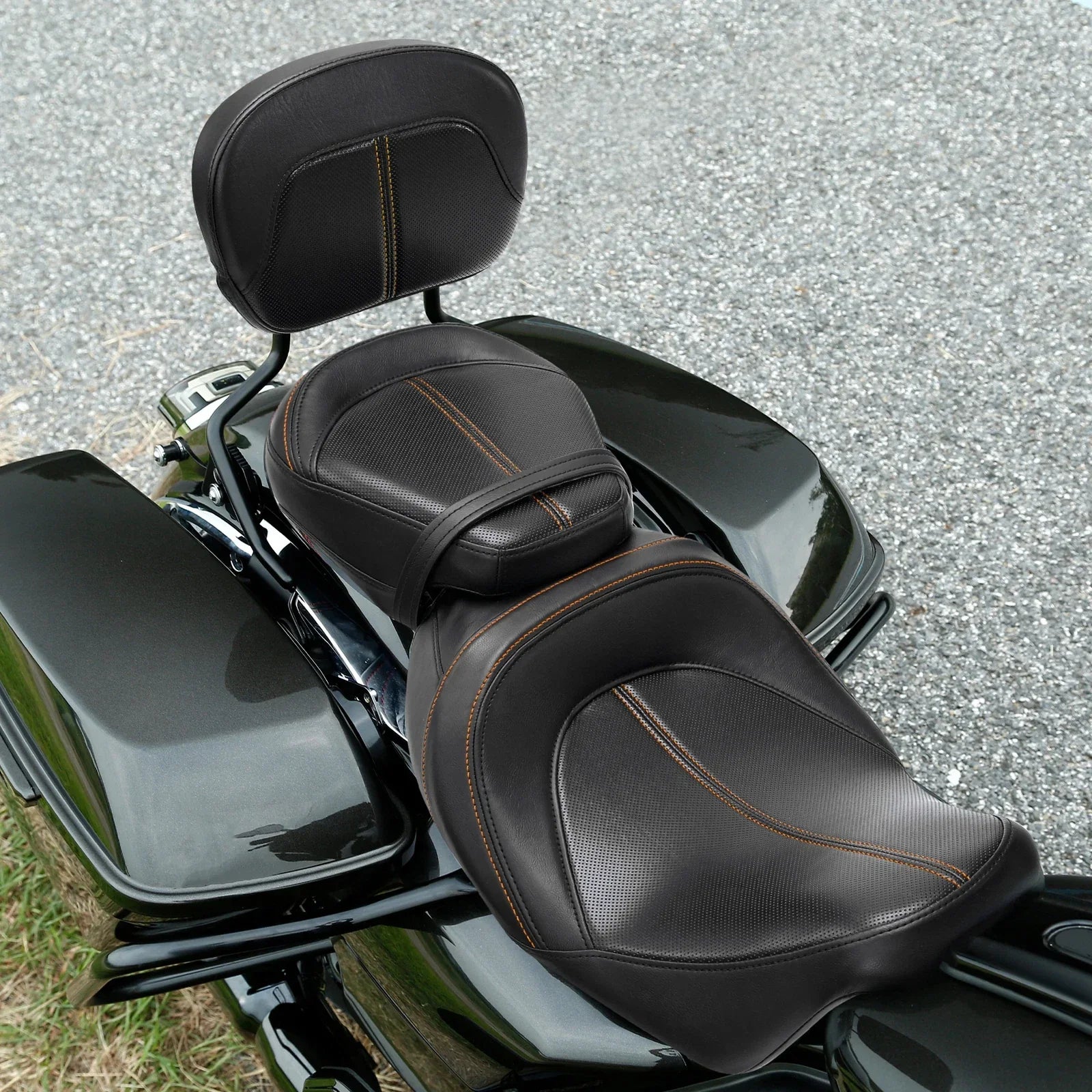 Driver & Passenger Backrest Pad for Harley Road King Glide (2009-2023)