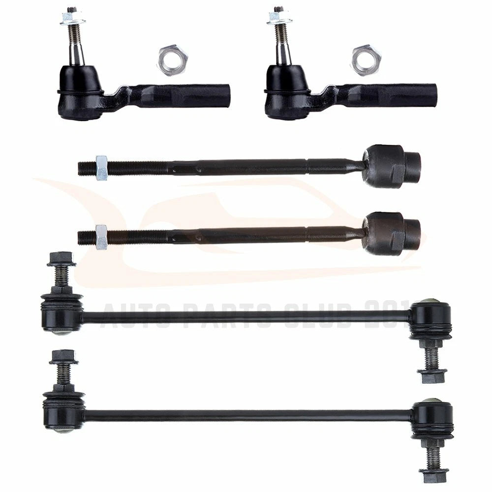 Set of 6 Front Tie Rod Ends Steering Kit for Chevrolet Malibu & Pontiac G6