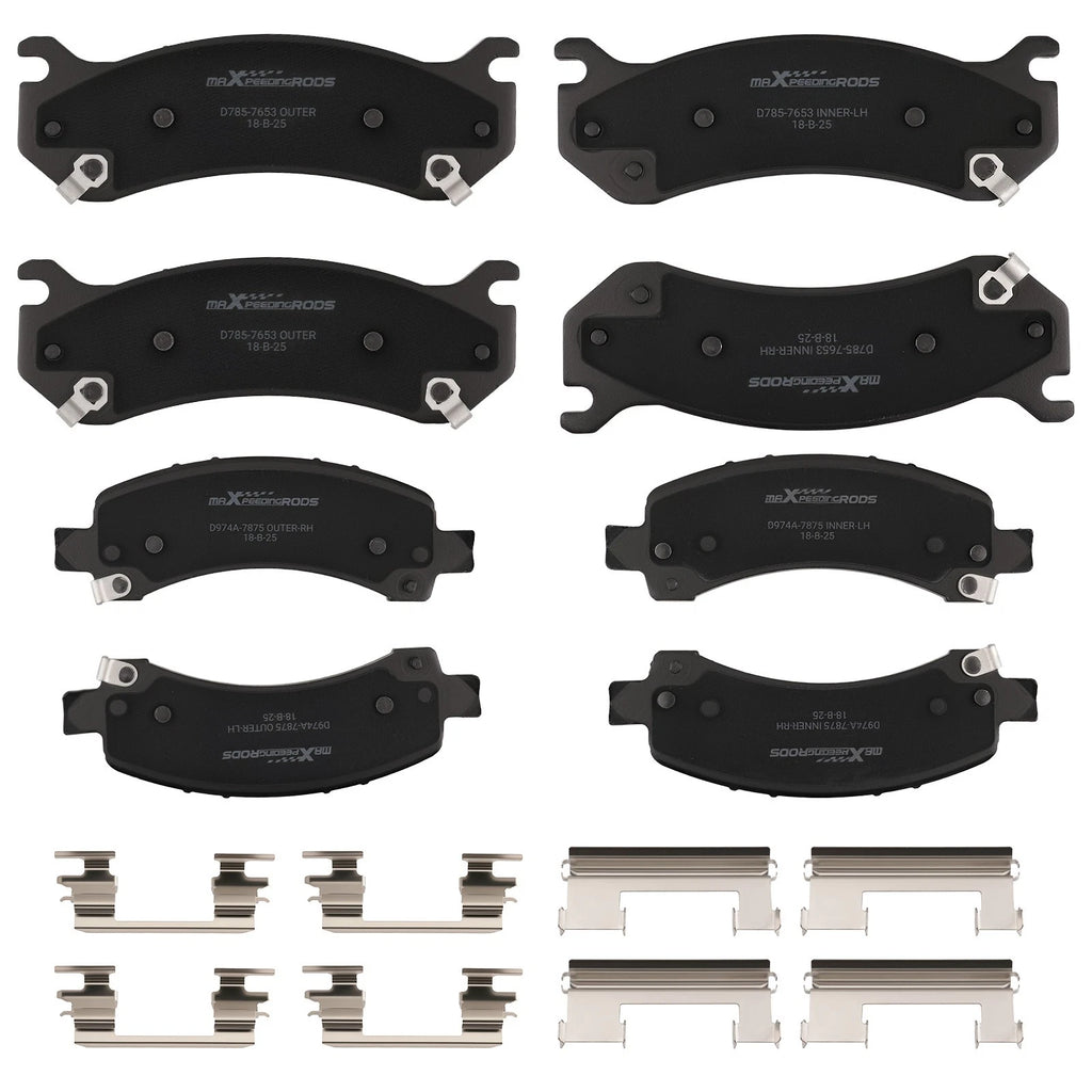 8x Ceramic Brake Pads for Chevrolet Tahoe RWD (2002–2006) P-785 P-974A
