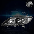 Headlight for Toyota Sienna XL30 (2011–2020) - Black Housing, Clear Lens