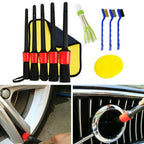 11Pk Car Detailing Brush Kit Boar Hair Auto Interior Wheel Gap Cleaning Tools