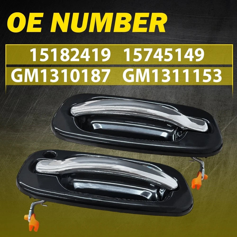 2X Front Exterior Door Handles for Chevrolet Silverado GMC Sierra 1500 (1999–2006)