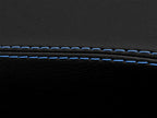 Leather Console Lid Armrest Cover for Subaru Legacy (2010–2014) Blue Stitch