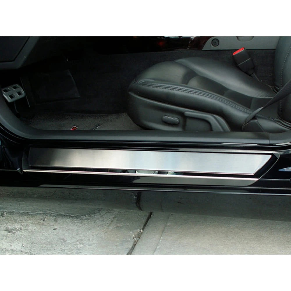 Door Sill Trim Kit Polished Stainless with Brushed Insert for Corvette (2005–2013)