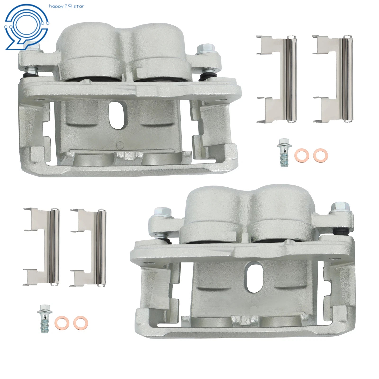 Front Pair (2) Brake Calipers for Chevy Silverado 1500 (2007–2013)