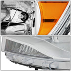 Pair Chrome/Amber Turn Signal Headlight for Chevy Colorado (2015–2020)