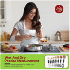 8pcs Magnetic Measuring Spoons Set for Baking & Cooking