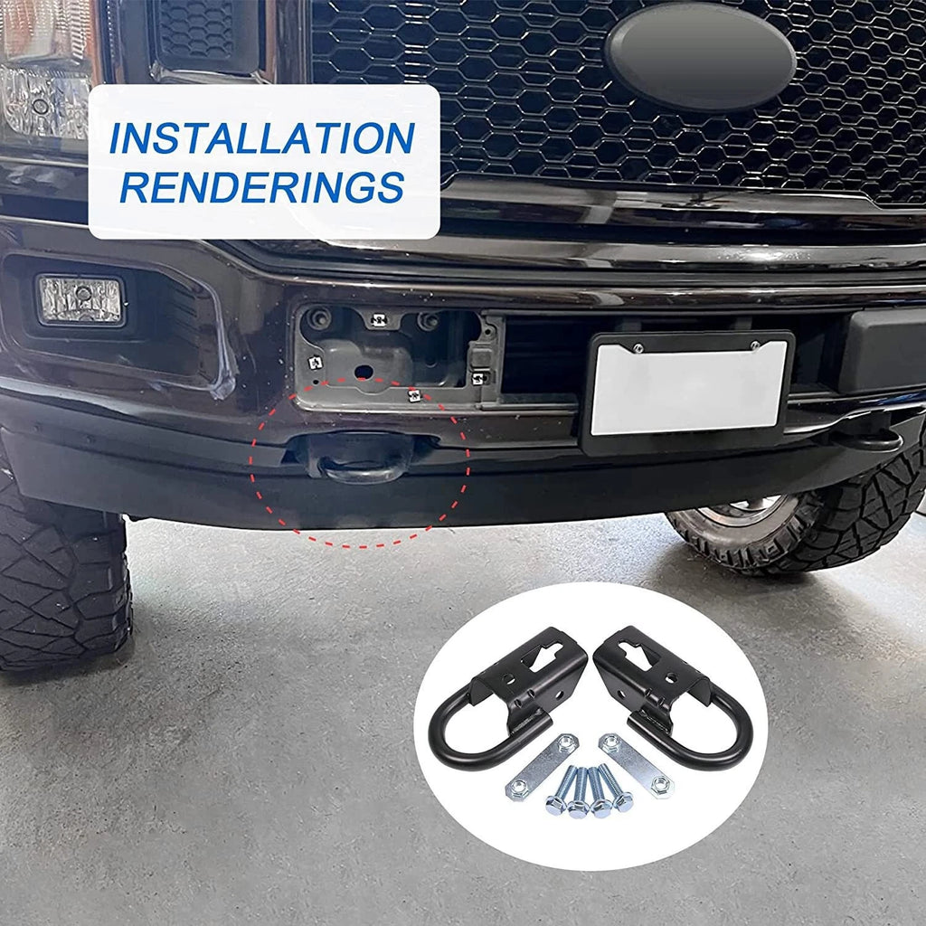 Tow Hooks for Ford F-150 (2015–2021) FL3Z17N808A Black