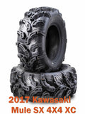 Set of 2 Front Tires for Kawasaki Mule SX 4X4 XC (2017) 26x9-12 Super Lug Mud