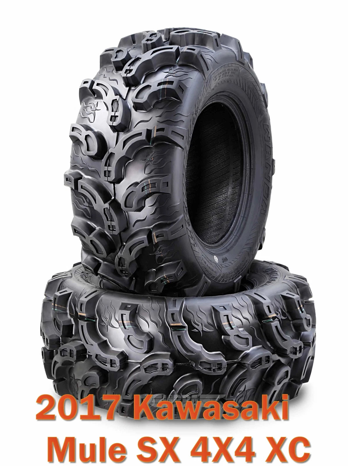 Set of 2 Front Tires for Kawasaki Mule SX 4X4 XC (2017) 26x9-12 Super Lug Mud