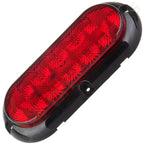 4X 6" Red Oval Surface Mount LED Turn Brake Stop Tail Light for Truck Trailer RV