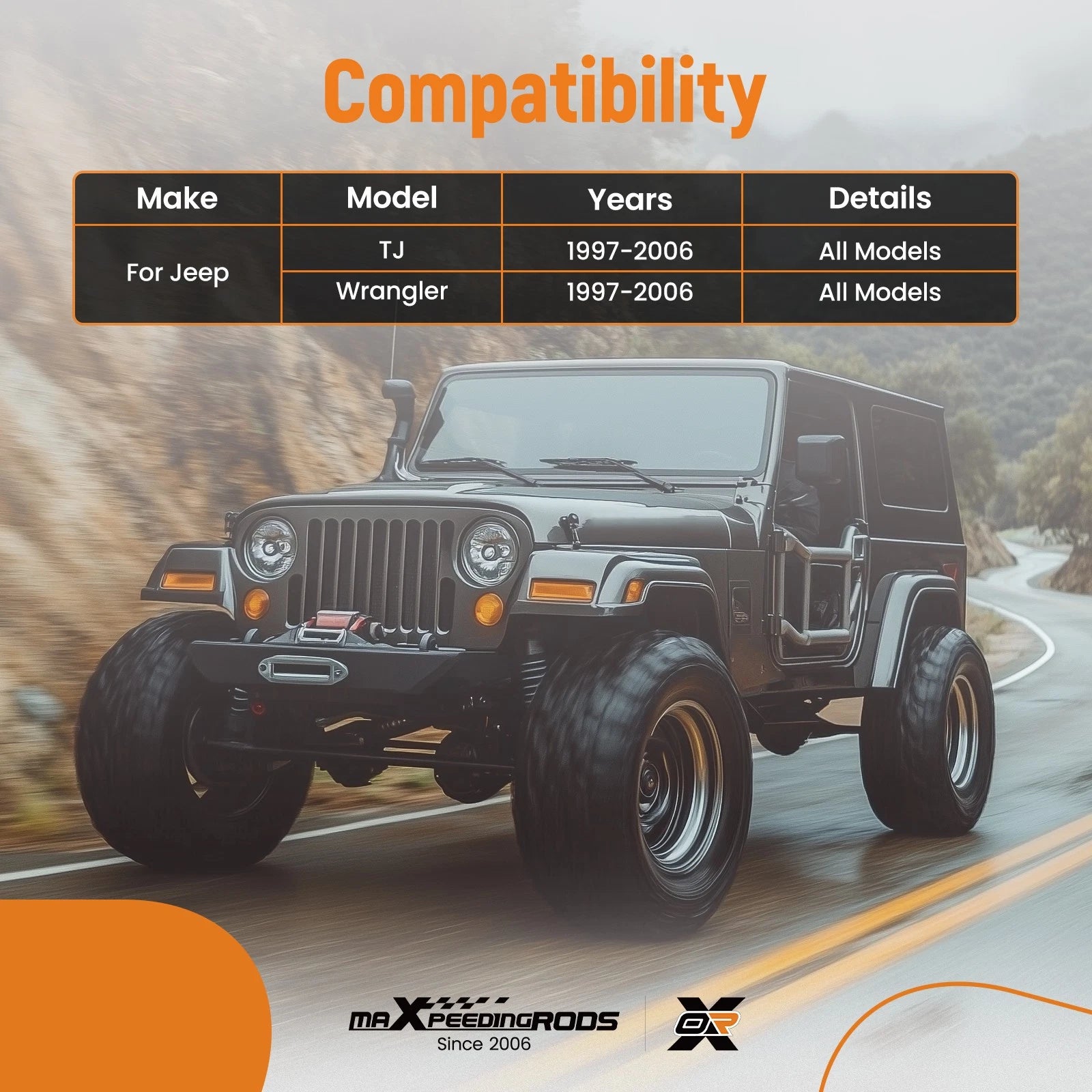 Front Sway Bar Stabilizer End Links for Jeep Wrangler TJ (1997–2006)
