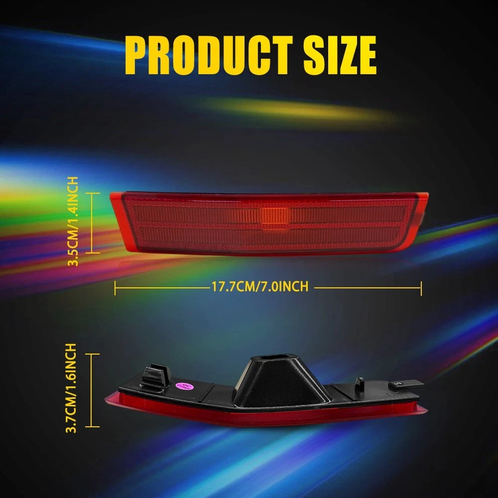 2X Rear Red Bumper Marker Light Housing for Lincoln MKX (2007–2010) 7A1Z15A201B