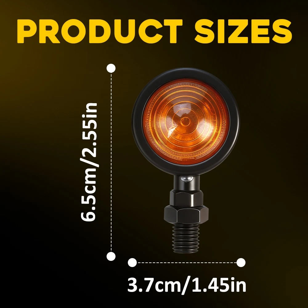 Set of 4 Bullet Turn Signal Blinker Lights Amber for Harley Davidson