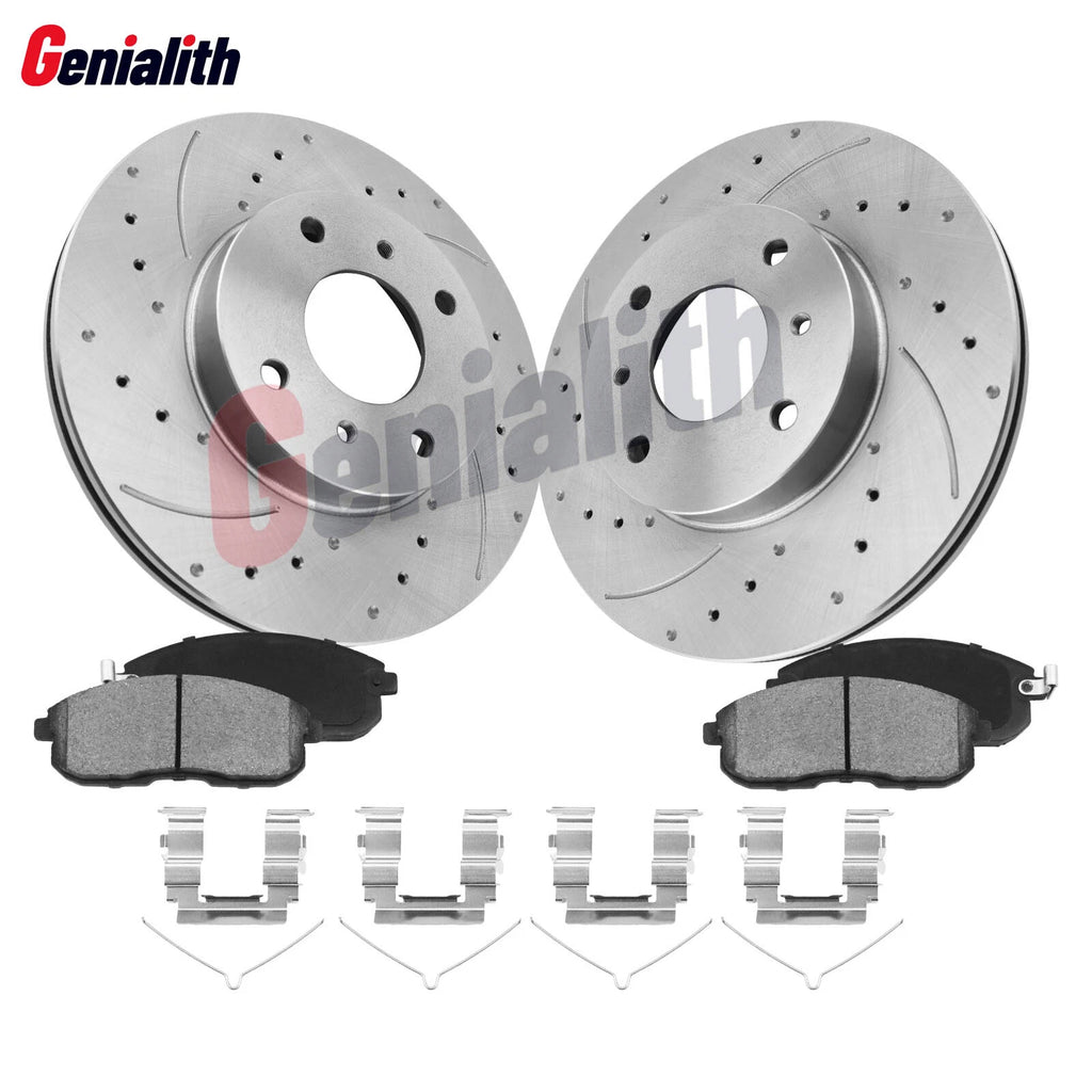 Front Disc Brake Rotors + Brake Pads Kit for Nissan Sentra (2000–2006)