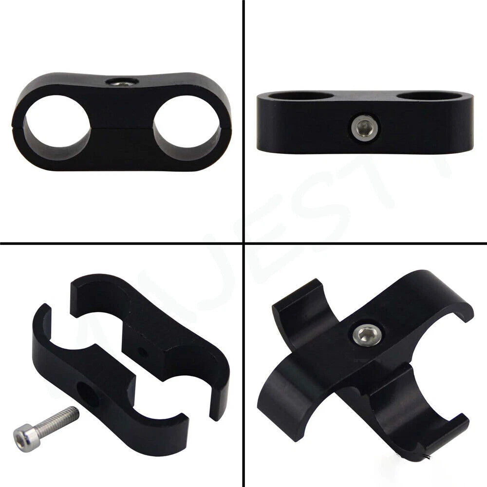 Set of 10 Separator Clamp Fittings for Oil Fuel Hose Line (Universal)