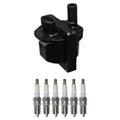 Denso Ignition Coil & 6 NGK Iridium Spark Plugs Kit for C1500 K1500 P30 (1990–1999)