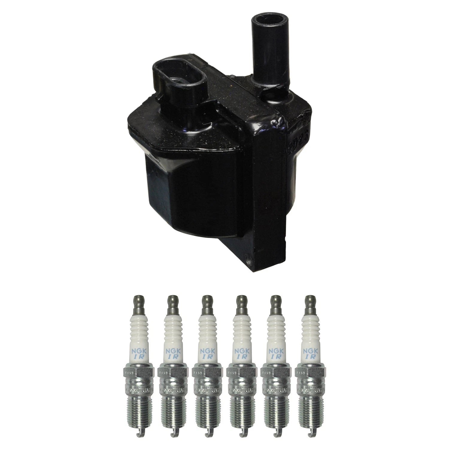 Denso Ignition Coil & 6 NGK Iridium Spark Plugs Kit for C1500 K1500 P30 (1990–1999)