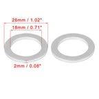 20 x M18 Silver Tone Oil Drain Plug Gaskets for Honda (90471-PX4-000)