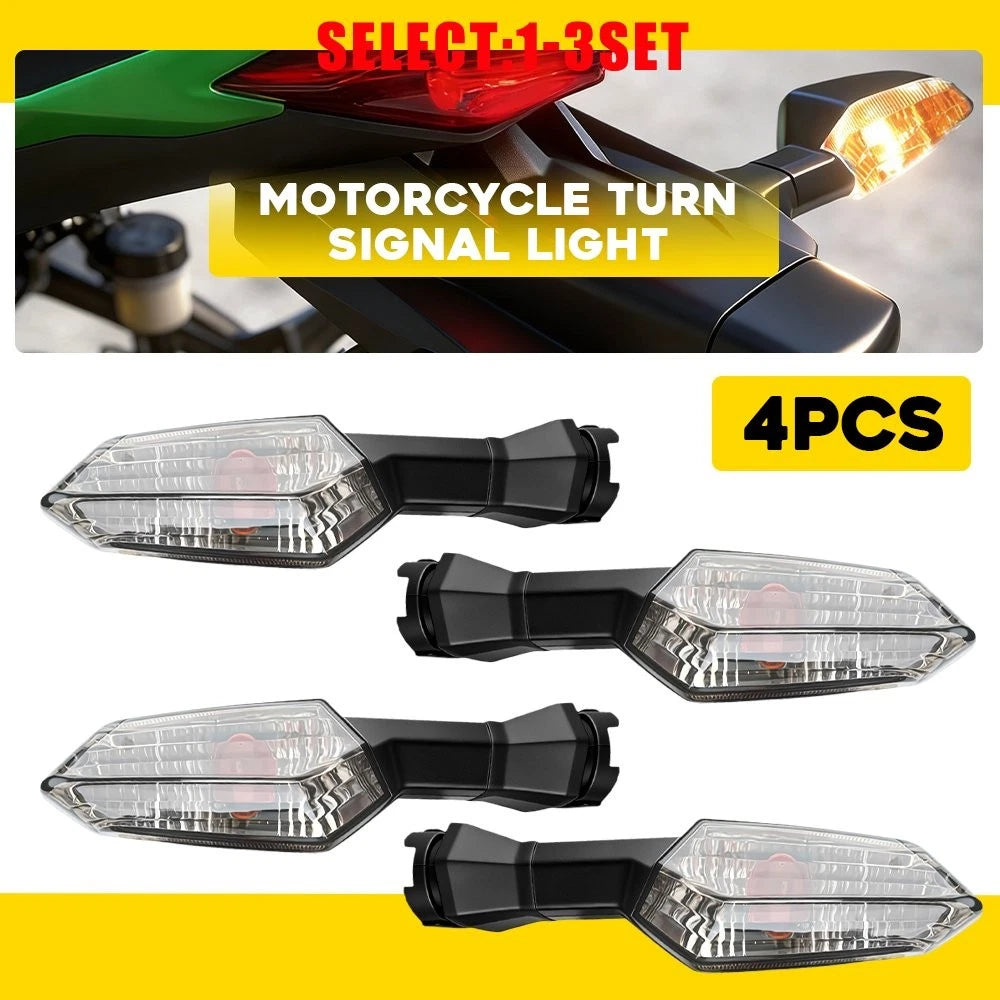 Clear Turn Signal Indicator Lights for Kawasaki Ninja 300 650 1000 (2013–2023)