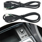 2X 4Pin & 6Pin Connector USB Extension Cable Adapter for Android Car Radio