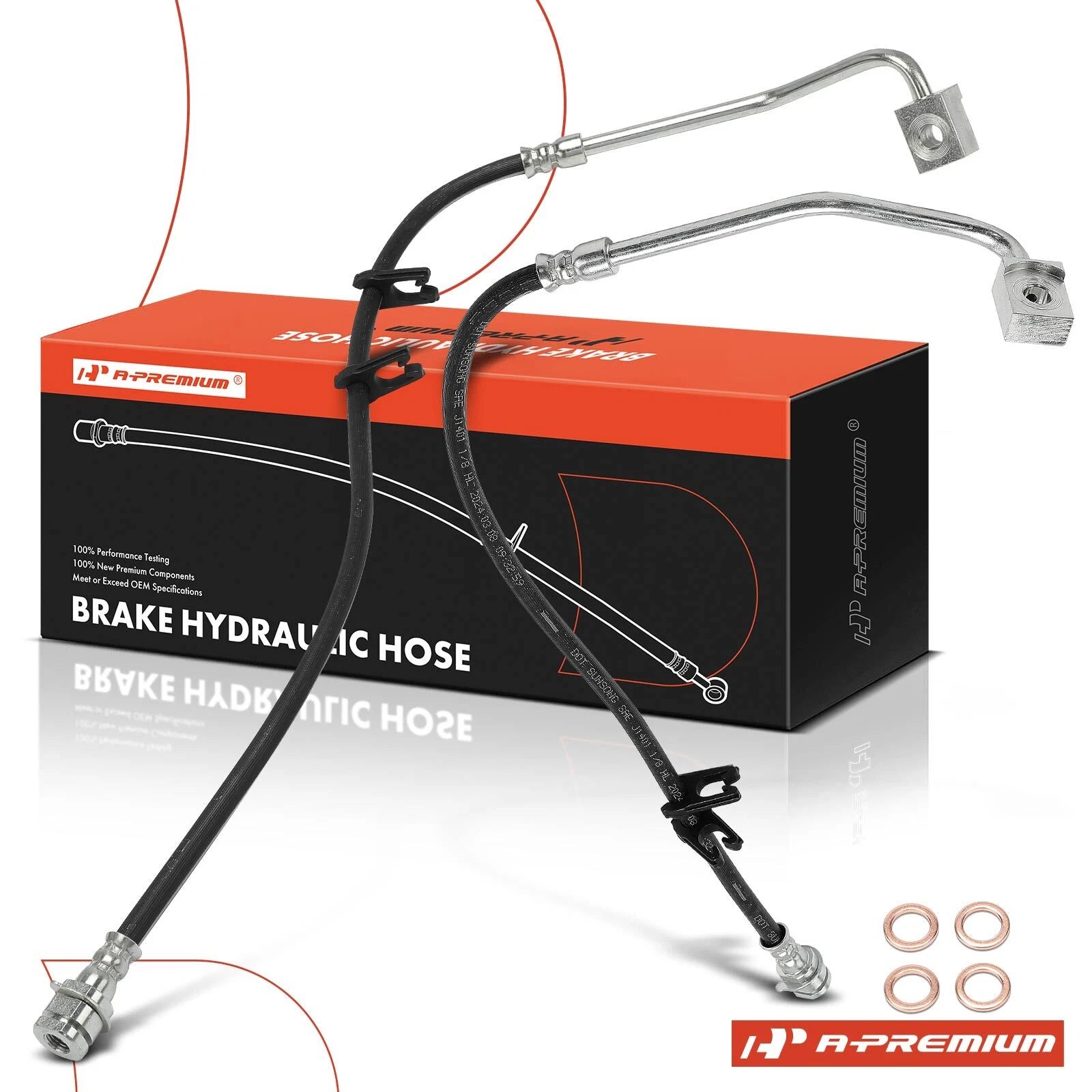 2X Front Brake Hydraulic Hose for Ford F-53 (1999–2001)