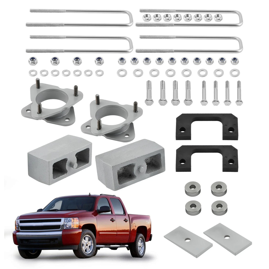 3.5" Front 3" Rear Leveling Lift Kit for Chevy Silverado 1500 4WD (2007–2018)