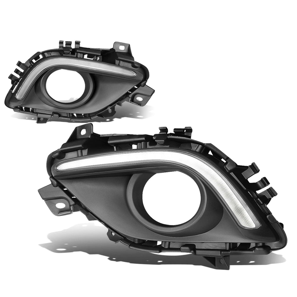 Bumper Fog Light Bezel Cover w/LED DRL/Turn Signal for Mazda 6 (2014–2016)
