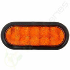 2X 10LED Amber Oval Stop Turn Tail Light for Trailer Truck (Flush Mount)