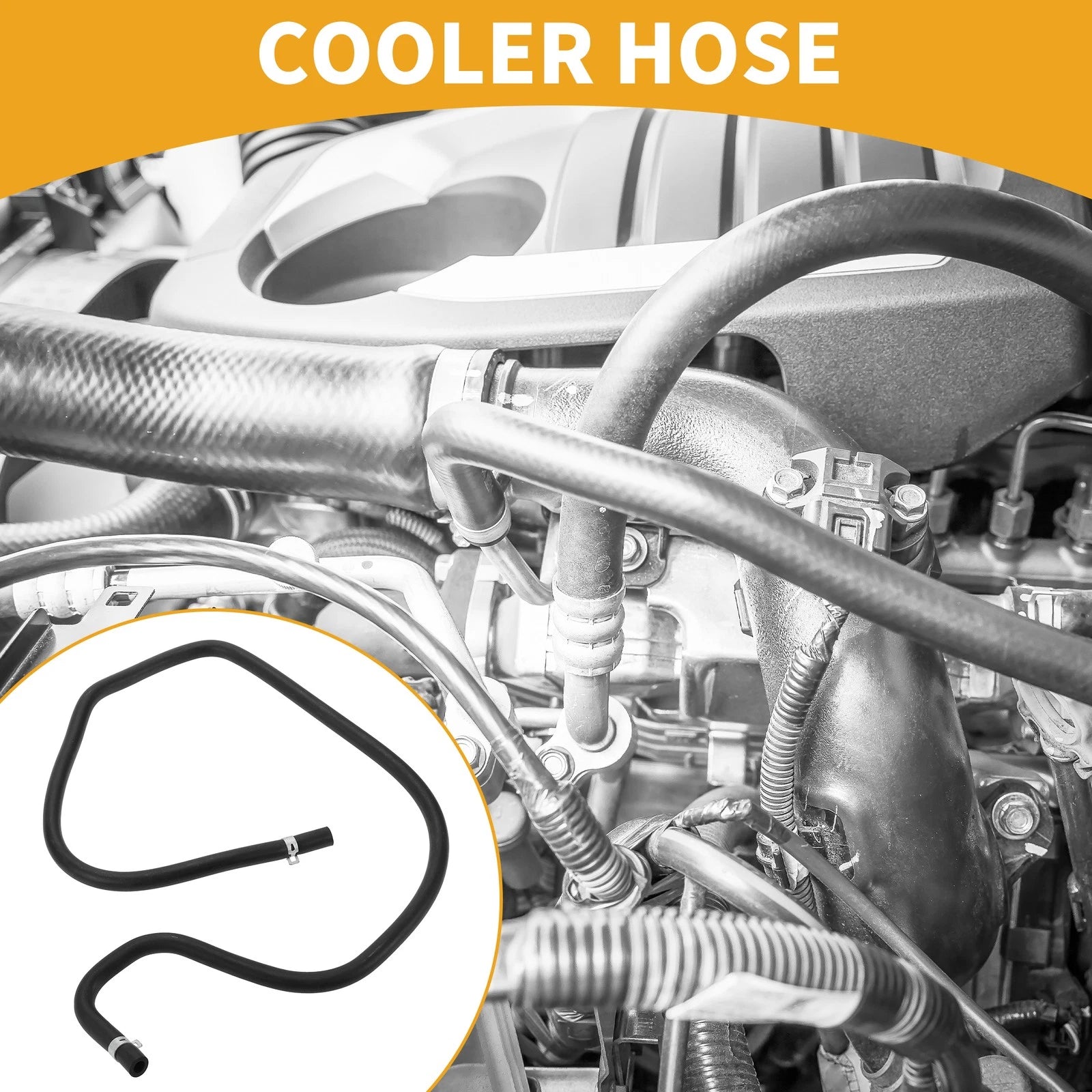 Cooler Hose for Ford Mondeo (2000–2007) No. 1S718C012DD Rubber Black