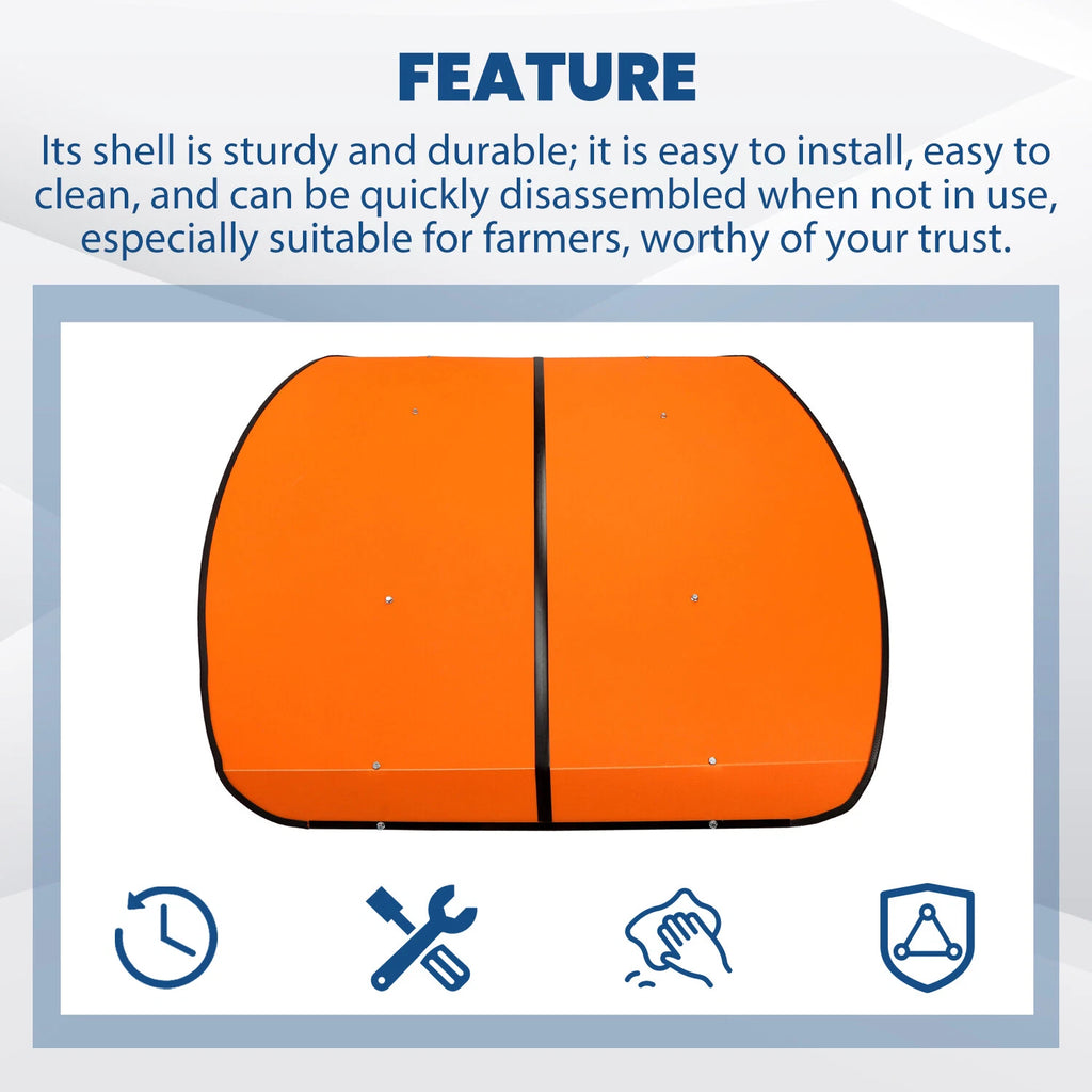 Orange Tractor Canopy for Tractors Mowers ROPS (Tuff Top 52"x52")