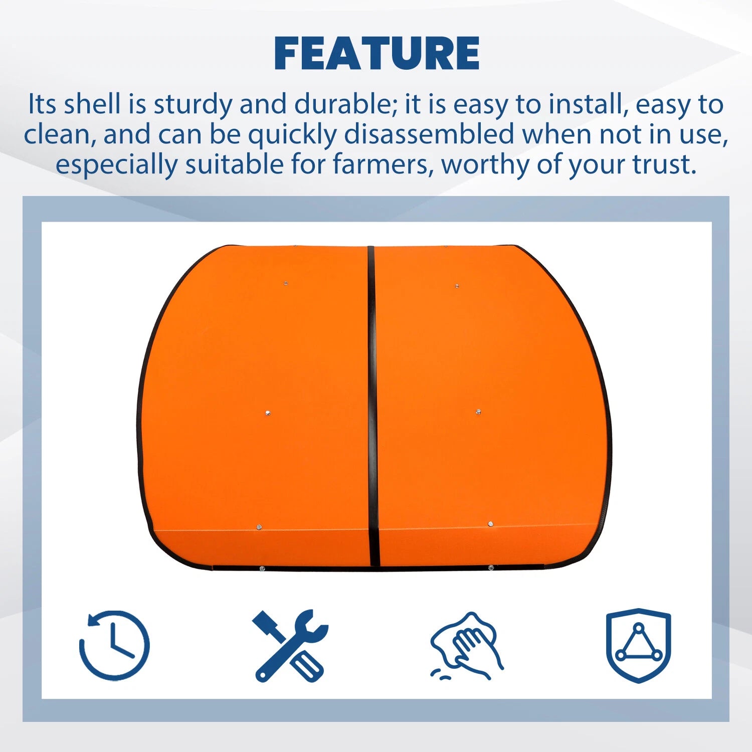 Orange Tractor Canopy for Tractors Mowers ROPS (Tuff Top 52"x52")