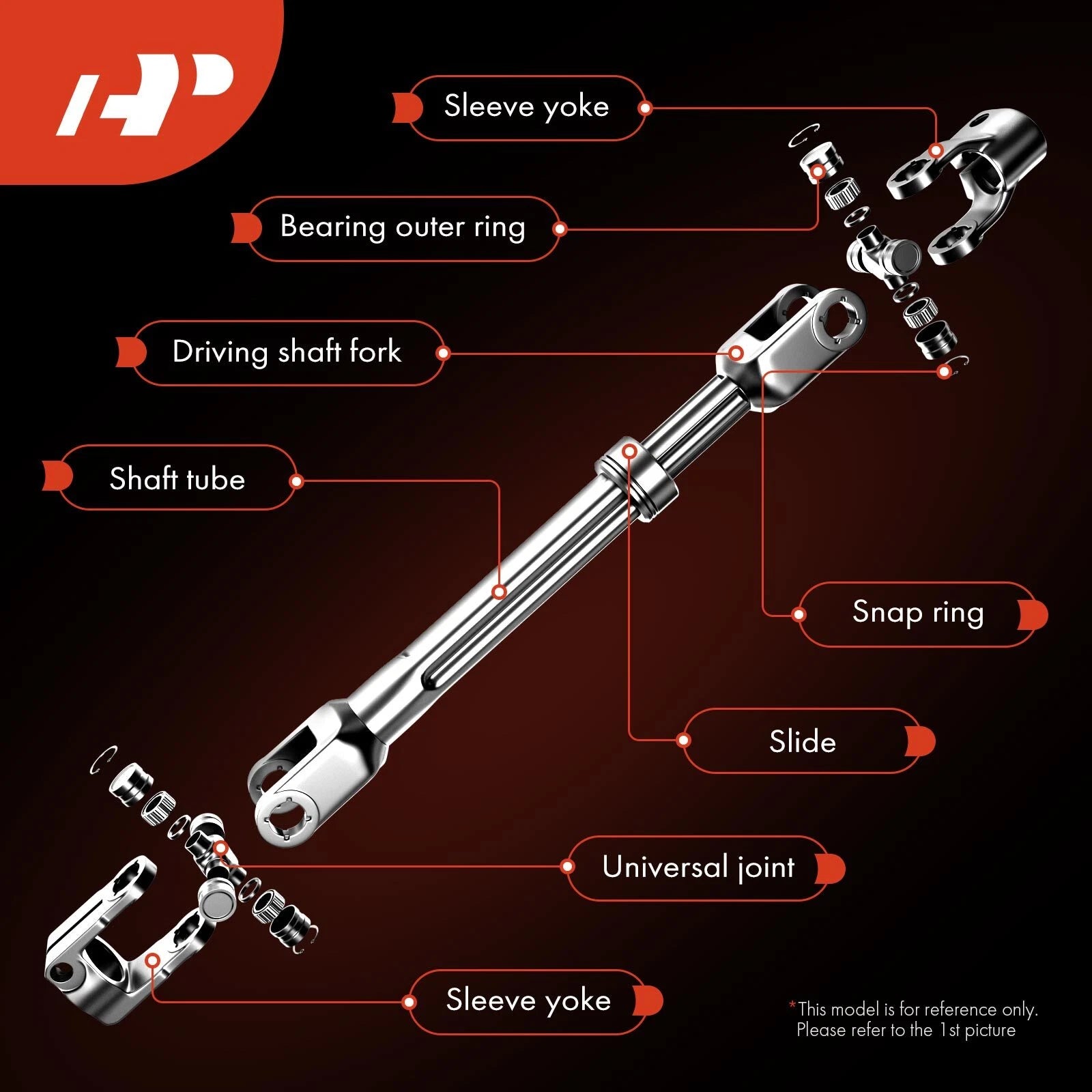 Lower Steering Shaft with Coupler for Ford F-150 (2004–2008)