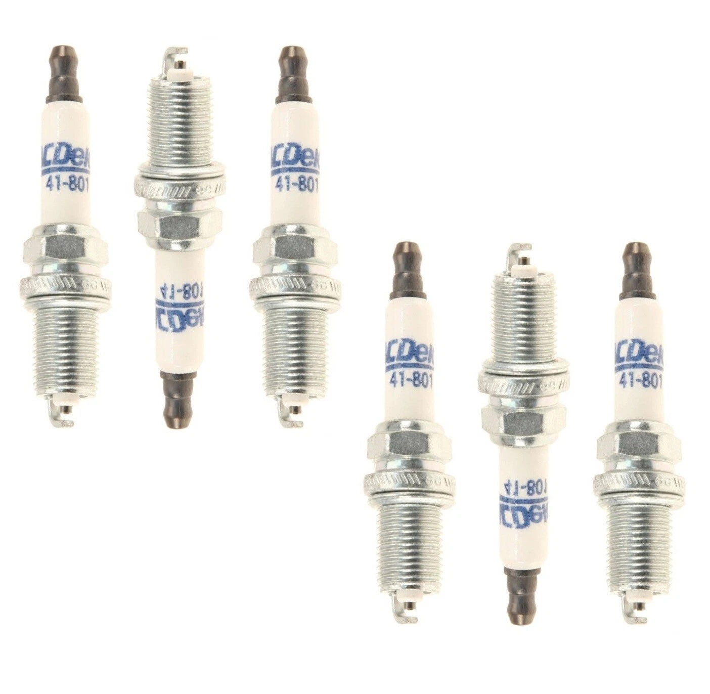 Set of 6 Spark Plugs for Audi BMW Chrysler Isuzu Jaguar Land Rover (6 Cyl)