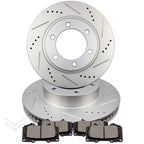 Front Brake Ceramic Pads and Rotors Kit for Toyota 4Runner, FJ Cruiser, Tacoma