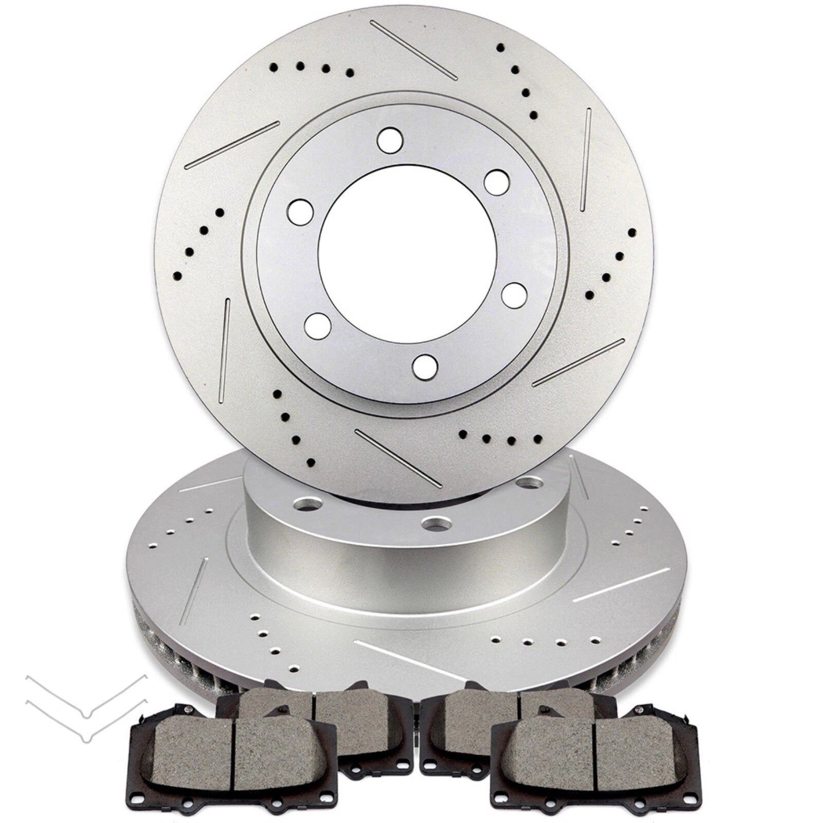 Front Brake Ceramic Pads and Rotors Kit for Toyota 4Runner, FJ Cruiser, Tacoma