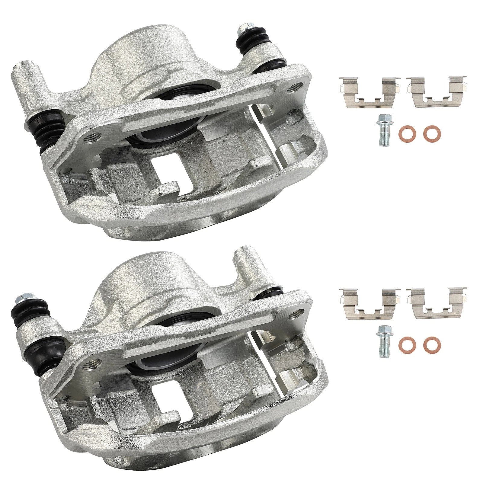 Set of 2 Front Brake Calipers for Hyundai Accent, Excel