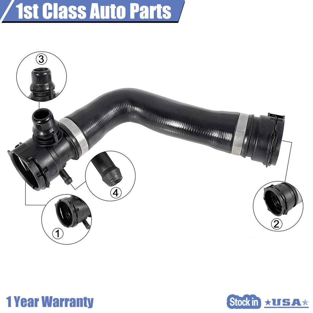 Upper Radiator Coolant Hose for BMW 135i 335i Z4 X1 (2008–2015)