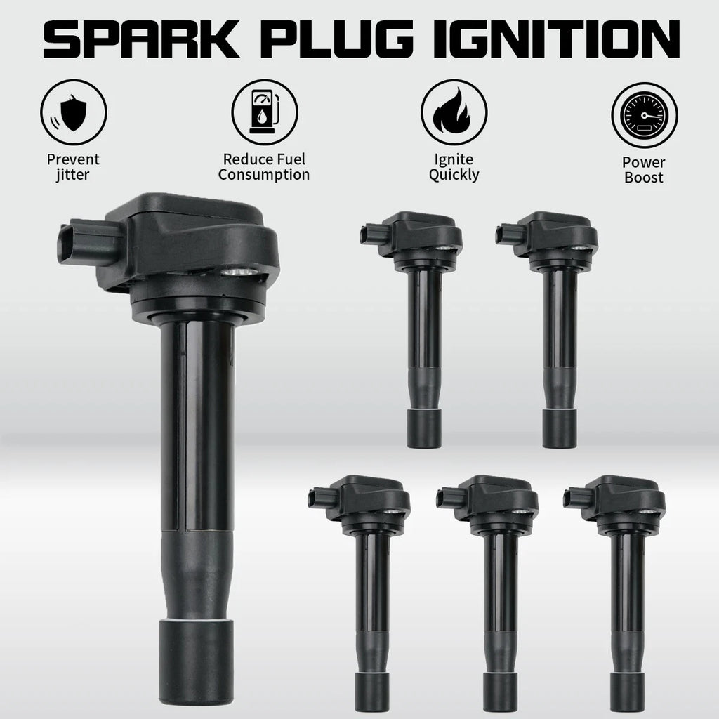Set of 6 Ignition Coils for Honda Odyssey Accord 3.5L Acura RL 3.7L (2009–2010) UF603