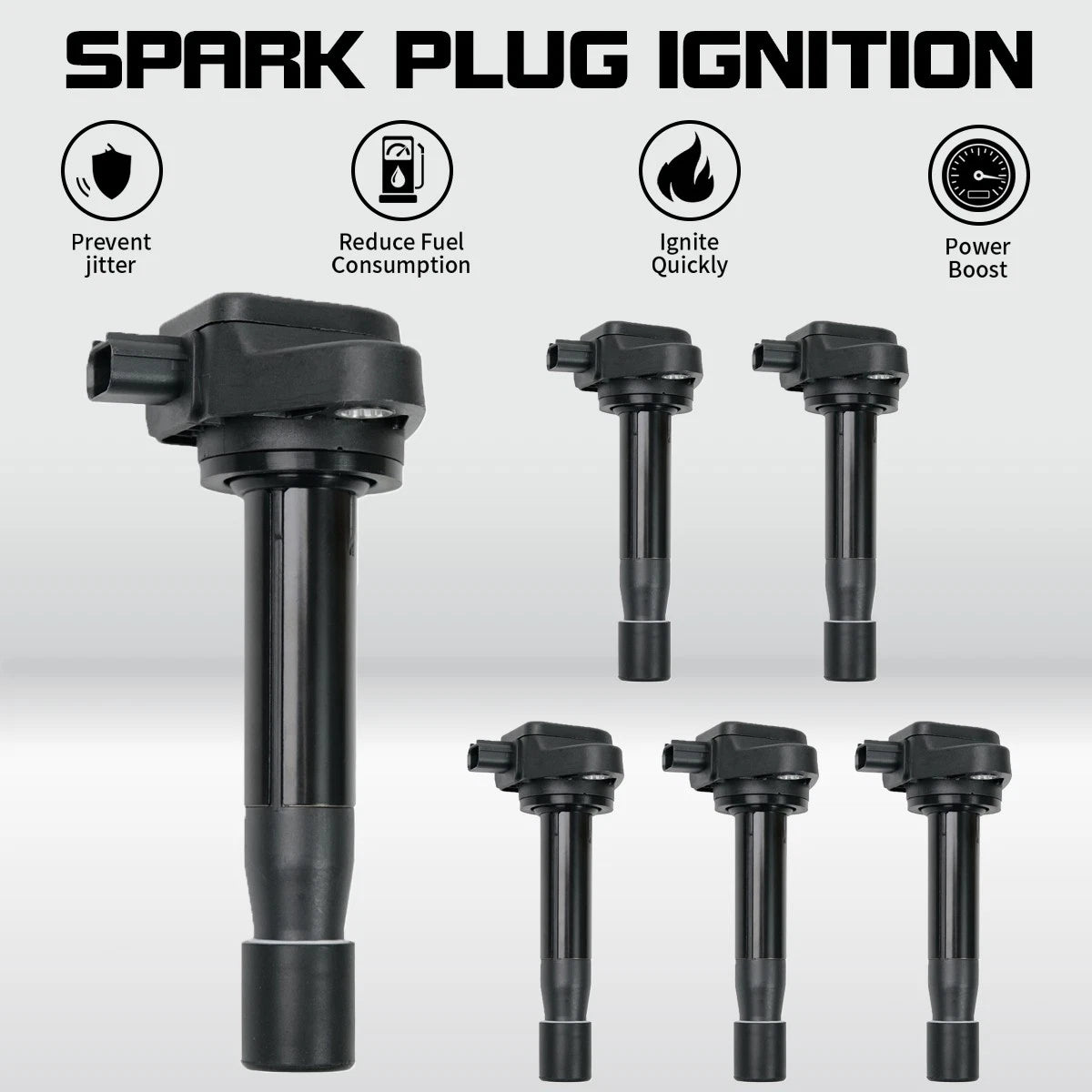 Set of 6 Ignition Coils for Honda Odyssey Accord 3.5L Acura RL 3.7L (2009–2010) UF603